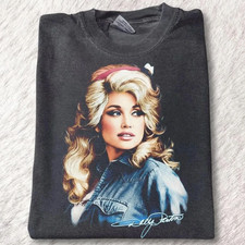 Dolly Parton Country Music Tour Vintage Charcoal Graphic T-Shirt A205 picture