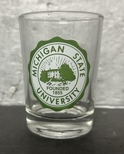 Vintage Libbey Michigan State University Shot Glass 4 oz Barware Spartans picture