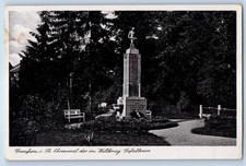 Greussen Thuringia Germany Postcard War Memorial 1942 Posted Vintage WW2 picture