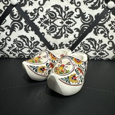 Hand-painted Dutch Wooden Clogs, Shoes, Junora, Made In Holland, Size 25 16cm picture