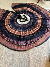 Handcrafted Vtg. Hmong Ceremonial Skirt ~ Thailand ~ silk, cotton, hemp picture