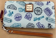 Dooney Bourke Blue Mickey Mouse Disney Parks Vacation Resort Travel Large Wallet picture