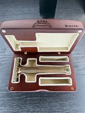 Lambda Razors Ares Bronze Metal Safety Razor w/ Protective Case Included picture