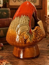 Maddux of California Vintage Ceramic Mushroom Ashtray Lava Drip Glaze Pottery picture