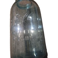 Rare vintage blue aqua ball perfect mason jar 1923-1933 With misprint errors picture