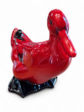 Highly Sought ROYAL DOULTON FLAMBE standing RED DUCK figurine 6 1/4