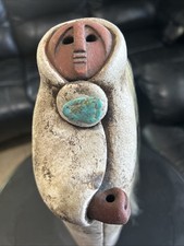 Vintage Lisa LaMonthe 1993 Taos Pueblo Blanket People Pottery Sculpture Signed picture