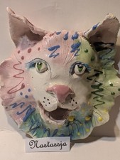 Nastassja Rare, Unique, One Of A Kind Whimsiclay Cat Mask.  Amy Lacombe Original picture