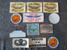 VTG AVIATION DECAL STICKER (12)-NPA ARMY AVIATION EMBRY RIDDLE AIRBORNE REDLEG picture