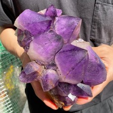 4.7LB Natural Amethyst geode quartz clustercrystal specimen Healing picture