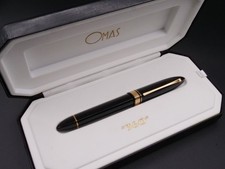Omas 360 Black Oversize Full Set Rollerball Pen NOS picture