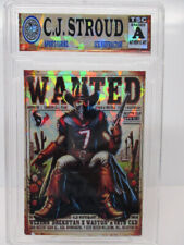 2024 C.J. Stroud Wanted Poster SP/99 Ice Refractor Sport-Toonz zx3 rc picture