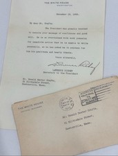 1932 White House Letter Lawrence Richey Signed Hoover Lame Duck Era w/ Envelope picture