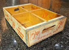 Fresh Up With 7up Cleveland Wooden Case August 1952 Ohio, Standard Box Co.  picture