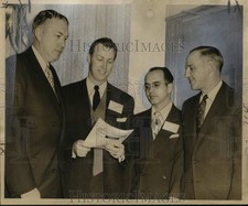 1955 Press Photo Officers of Tri-State Bakers' Association during Meeting picture