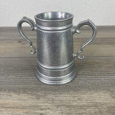 Vintage Wilton Pewter Double Handle Sugar Cup Dish Mug Armetale Plough Tavern US picture