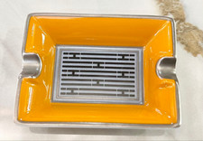 Hermes Paris Ashtray H Déco Mini Tray w/ box Geometric pattern Plate Porcelain picture