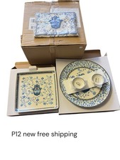 Aviv Judaica Artistic Passover Seder Dinnerware Set Floral Hamsa Design read picture