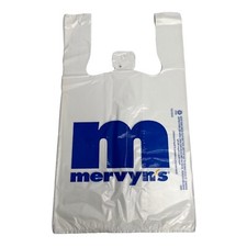 Vintage Mervyns Department Store Plastic SMALL Shopping Bags Prop Lot Of 10 picture