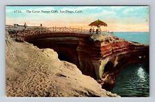 San Diego CA-California, The Caves, Sunset Cliffs, Antique, Vintage Postcard picture