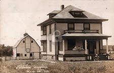 Plainview NE Nebraska Barnes Contractor House RPPC Photo Postcard COPY picture