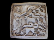 Vtg 1989 MMA Plaque God Creating the Animals Resin Met Museum Cloisters Replica picture