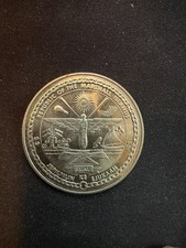 GEM UNCIRCULATED VINTAGE 1991 SPACE SHUTTLE COLUMBIA $5. MARSHALL ISLANDS COIN  picture
