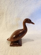 Carved Wooden Goose Attributed to Cherokee NC made of Cherry wood. 3.5