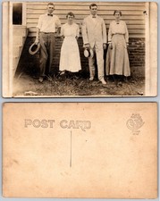 RPPC Edwardian Era Group Portrait Photo Postcard picture