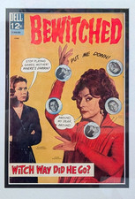 RARE Bewitched Comic Cover ONLY Dell 1966 Montgomery, Moorehead and York picture