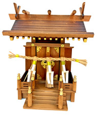 Elegant Traditional Japanese Kamidana Shrine Altar Vintage with Shimenawa picture