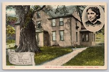 Louisa May Alcott Home & Little Women Weekly Report Concord MA Postcard picture