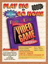1996 FuncoLand Video Game Championships Mall Of America Original Ad / Promo v1 picture
