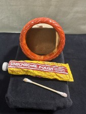 Vtg: Carved /Ribbed Carnelian Brown Swirl BAKELITE Bangle/Bracelet picture
