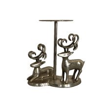 Vintage Silver Tone, Metal, Stag, Deer, Buck, 7