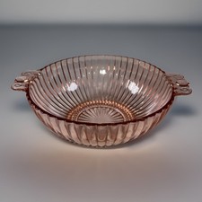 Anchor Hocking Pink DEPRESSION GLASS Ribbed 8