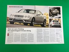 2003 MERCEDES BENZ CL65 AMG CL 65 ORIGINAL PRINT AD 2 PAGE ROAD TEST PRINTED picture