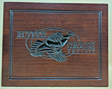 Vintage Wood Grove Collection Ruffed Grouse Society Handmade Cherry Box Amish picture