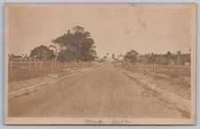 Vintage Scenic Rural Dirt Road in Cuba Early 1900s Hand Tinted Postcard Unposted picture