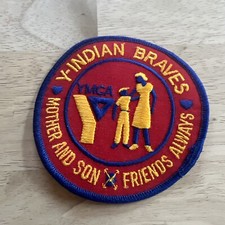 Vintage Y-Indian Braves YMCA Mother&Son Embroidered Sew on Patch 4