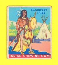 1933 R73 Goudey Indian Gum Card #24 - BLACKFOOT TRIBE - Series 24 - NICE - RARE picture