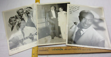 The Ink Spots signed 1953 photo lot of 3 VINTAGE 8x10 b&w media Harold Jackson picture