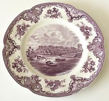 Vintage Johnson Bros Brothers Old Britain Castles Lavender Purple Luncheon Plate picture