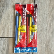 Scripto Mechanical Pencil .7mm No. 2 B5039M 25424 Red Yellow Blue 3 Pack x 2 picture