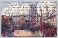 The Vicar's Close Wells Somersetshire England 7141 Tuck Oilette Postcard picture