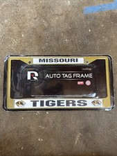 MISSOURI TIGERS EMBOSSED CHROME LICENSE PLATE FRAME #2b - NEW picture