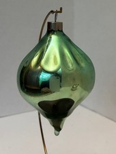 Vintage Heim Glass Teardrop Christmas Ornament Fluted Parachute Circa 1940's  picture