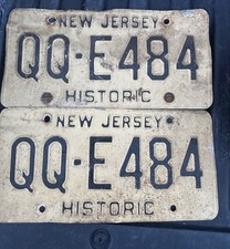 New Jersey License Historic Plates matched pair 1960's 1970's picture