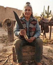 Juan Padillo BOWIE, D2 steel Forged, VINTAGE Replica W/ Hard wood Handle picture