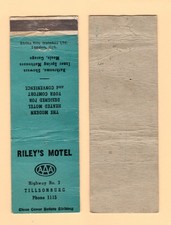 RILEY'S MOTEL { Phone 1115 } TILLSONBURG ONTARIO CANADA MATCHBOOK COVER picture